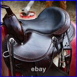17 Western Leather Trail And Pad Handmade Tennessee Trail Gaited Horse Saddle