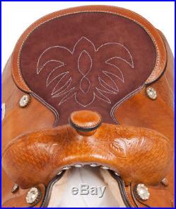17 Western Roping Roper Cowboy Ranch Horse Pleasure Trail Leather Saddle Tack