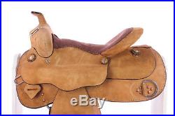 17 Western training saddle rough out leather Brand New