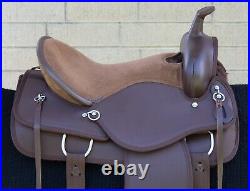 17 in Western Horse Trail Saddle Synthetic Pleasure Riding Tack Set Used