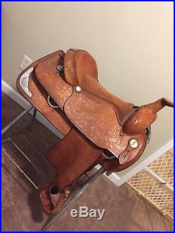 17 in western saddle orzark saddlery brand show saddle medium brown