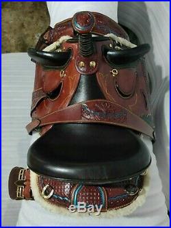 18 inch Australian Stock Saddle Western Saddle Complete Set with Brass Fittings