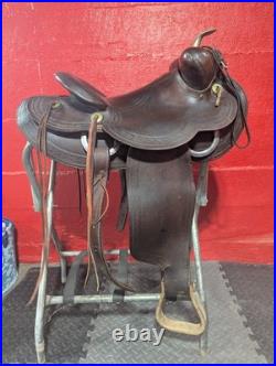 1940s Hereford Ranch Saddle withMetal Horn