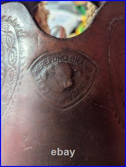 1940s Hereford Ranch Saddle withMetal Horn
