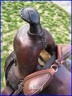 1943 Antq. Vintage US Army Tex Tan Ride-able Packing High Back 16 Saddle