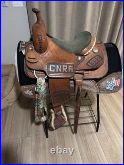1998 CNRA Barrel Racing Champion 13.5 Saddle by Robert Yellowhair