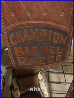 1998 CNRA Barrel Racing Champion 13.5 Saddle by Robert Yellowhair