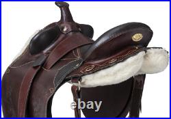 19 Inch Australian Western Rancher Saddle-Dark Oil-With Horn-Regular Tree