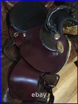 19 inch Australian Custom Horse Western Saddle With Monkey Bar European Leather