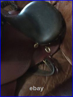 19 inch Australian Custom Horse Western Saddle With Monkey Bar European Leather