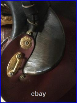 19 inch Australian Custom Horse Western Saddle With Monkey Bar European Leather