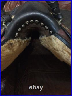 19 inch Australian Custom Horse Western Saddle With Monkey Bar European Leather