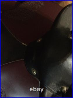 19 inch Australian Custom Horse Western Saddle With Monkey Bar European Leather