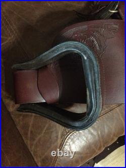 19 inch Australian Custom Horse Western Saddle With Monkey Bar European Leather