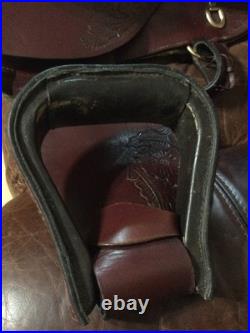 19 inch Australian Custom Horse Western Saddle With Monkey Bar European Leather