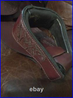 19 inch Australian Custom Horse Western Saddle With Monkey Bar European Leather