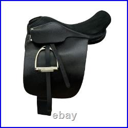 21 Black English Cutback Style Saddle With Fittings