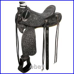 25BH Hilason Western Horse Wade Saddle American Leather Ranch Roping Antique