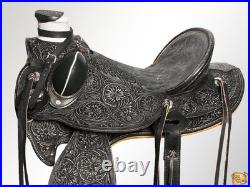 25BH Hilason Western Horse Wade Saddle American Leather Ranch Roping Antique