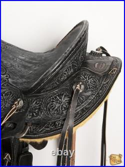 25BH Hilason Western Horse Wade Saddle American Leather Ranch Roping Antique