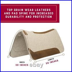 30x30 Felt s Saddle Pad, 1 Count (Pack of 1), Tan