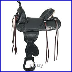 38HS 18 In Hilason Treeless Western Trail American Leather Saddle