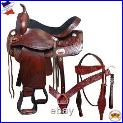 42HS 16 In Western Horse Treeless Trail Pleasure Saddle American Leather Tack