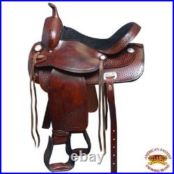 42HS 16 In Western Horse Treeless Trail Pleasure Saddle American Leather Tack