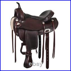 45HS HILASON Western Horse Saddle American Leather Flex Tree Trail & Pleasure