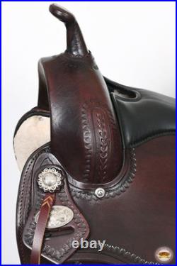 45HS HILASON Western Horse Saddle American Leather Flex Tree Trail & Pleasure