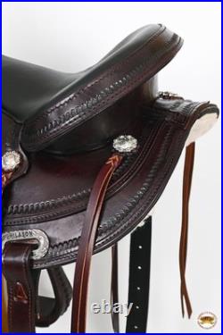 45HS HILASON Western Horse Saddle American Leather Flex Tree Trail & Pleasure