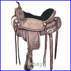 47HS 16 In Western Horse Saddle American Leather Treeless Trail Pleasure Hilason