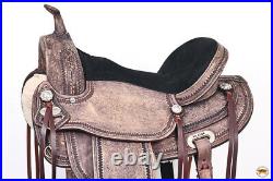 47HS 16 In Western Horse Saddle American Leather Treeless Trail Pleasure Hilason