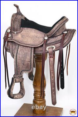 47HS 16 In Western Horse Saddle American Leather Treeless Trail Pleasure Hilason