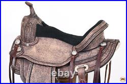 47HS 16 In Western Horse Saddle American Leather Treeless Trail Pleasure Hilason