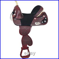 48HS 17 In Treeless Western Trail Barrel Racing American Leather Saddle