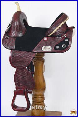 48HS 17 In Treeless Western Trail Barrel Racing American Leather Saddle