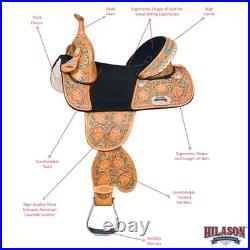 59CH Child Treeless Horse Saddle Western American Leather Barrel Hilason