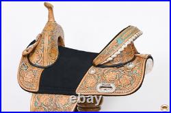 59CH Child Treeless Horse Saddle Western American Leather Barrel Hilason