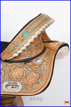 59CH Child Treeless Horse Saddle Western American Leather Barrel Hilason