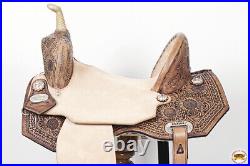 59HS 15 In Flex Tree Western Horse Saddle In American Leather Barrel Trail