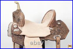 59HS 15 In Flex Tree Western Horse Saddle In American Leather Barrel Trail