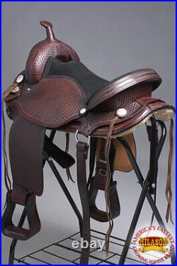 60HS 16 In Flex Tree Western Horse Saddle American Leather Barrel Trail &
