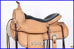 71HS 18 In HILASON Western Horse Saddle American Leather Flex Tree Trail &