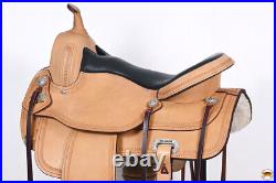 71HS 18 In HILASON Western Horse Saddle American Leather Flex Tree Trail &