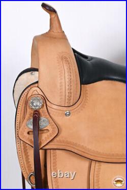 71HS 18 In HILASON Western Horse Saddle American Leather Flex Tree Trail &