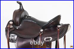 72HS Hilason Western Draft Horse Trail PleasureAmerican Leather Saddle