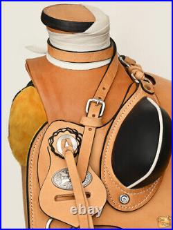 76BH 17 In Western Horse Saddle American Leather Wade Ranch Roping Tan Hilason