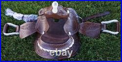 7 Lf Fully Tooled Leather Western Kid Mini Pony Saddle Showman Dbl T +mini HSBP