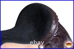 86HS HILASON Flex Tree Western Horse Saddle Leather Trail Barrel Racing